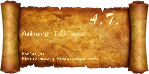 Amberg Tímea névjegykártya
